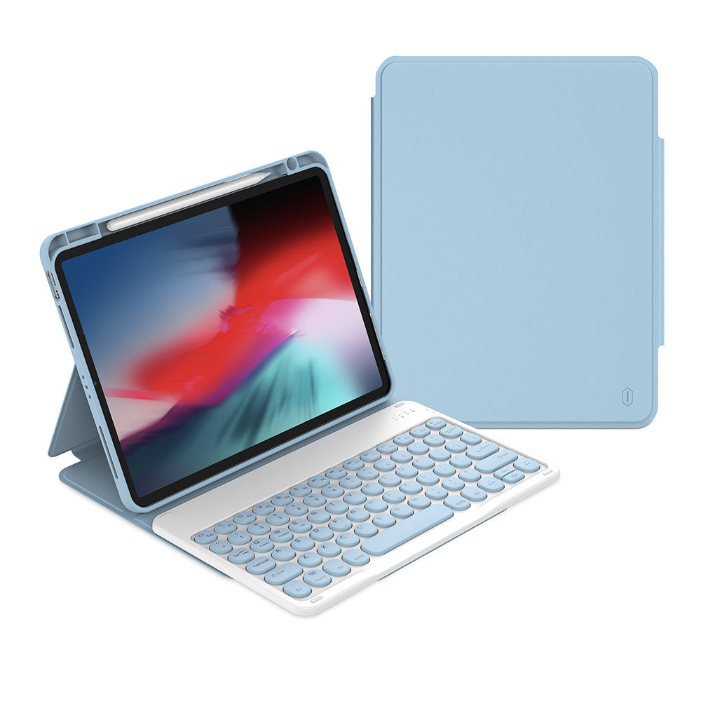Apple iPad Air 10.9 2020 (4.Nesil) Wiwu Protective Gizli Kalem Bölmeli Klavyeli Kılıf