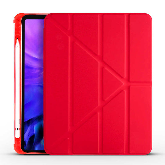 Apple iPad Air 10.9 2022 (5.Nesil) Kılıf Zore Tri Folding Kalem Bölmeli Standlı Kılıf