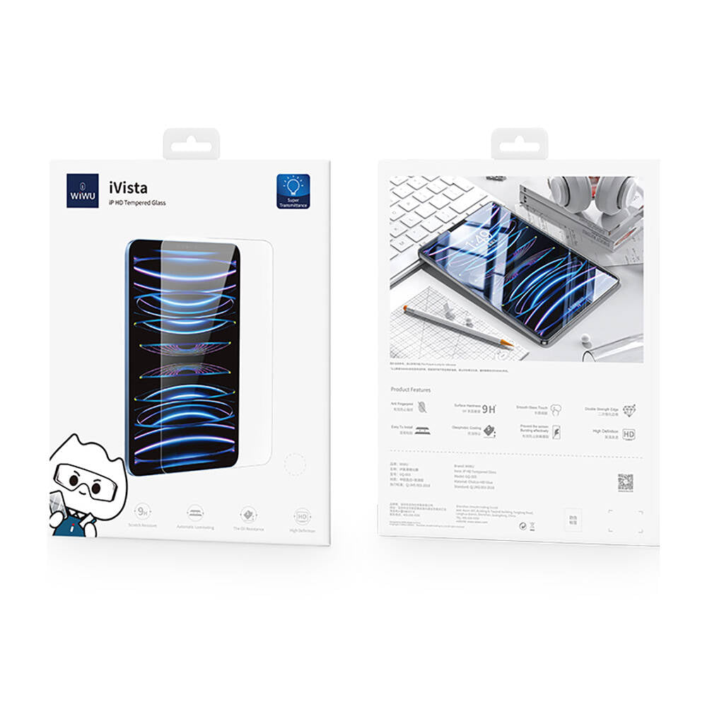 Apple iPad Pro 11 2025 M5 Wiwu Wi-GQ003 iVista Serisi Oleofobik HD Temperli Cam Ekran Koruyucu