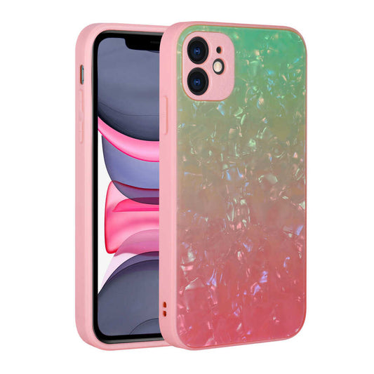 Apple iPhone 11 Kılıf Renk Geçişli Mermer Desenli Sert Silikon Zore Granit Kapak