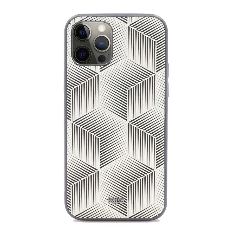 Apple iPhone 12 Pro Kılıf Kajsa Splendid Serisi 3D Cube Kapak