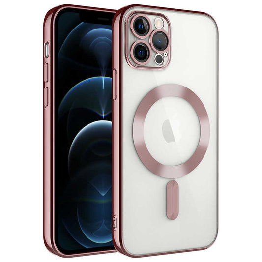 Apple iPhone 12 Pro Kılıf Kamera Korumalı M-safe Wireless Şarj Özellikli Zore Demre Kapak