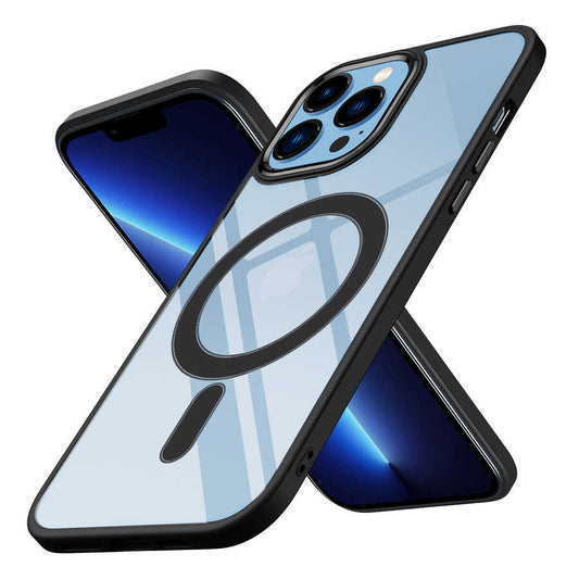 Apple iPhone 12 Pro Kılıf Wireless Şarj Özellikli Zore Krom M-safe Silikon Kapak