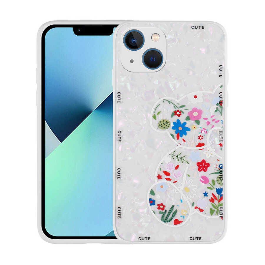 Apple iPhone 13 Kılıf Desenli Sert Silikon Zore Mumila Kapak