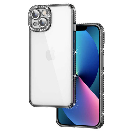 Apple iPhone 13 Kılıf Kamera Korumalı Taşlı Zore Mina Kapak