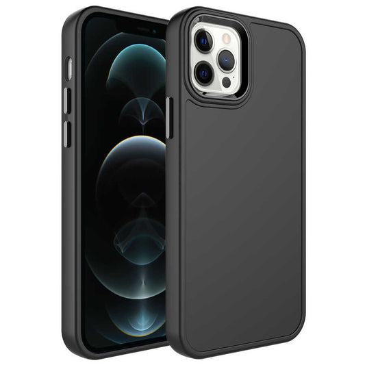 Apple iPhone 13 Pro Kılıf Metal Çerçeve ve Buton Tasarımlı Sert Zore Botox Kapak