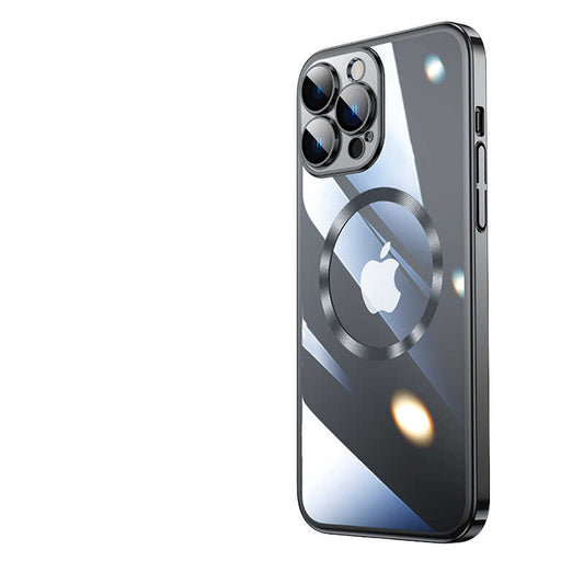 Apple iPhone 13 Pro Kılıf Wireless Şarj Özellikli Sert PC Zore Riksos M-safe Kapak
