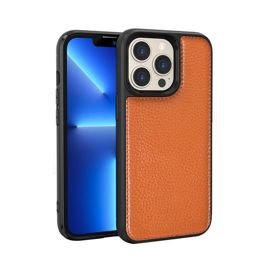 Apple iPhone 13 Pro Kılıf Wiwu Genuine Leather Plastic Calfskin Orjinal Deri Kapak