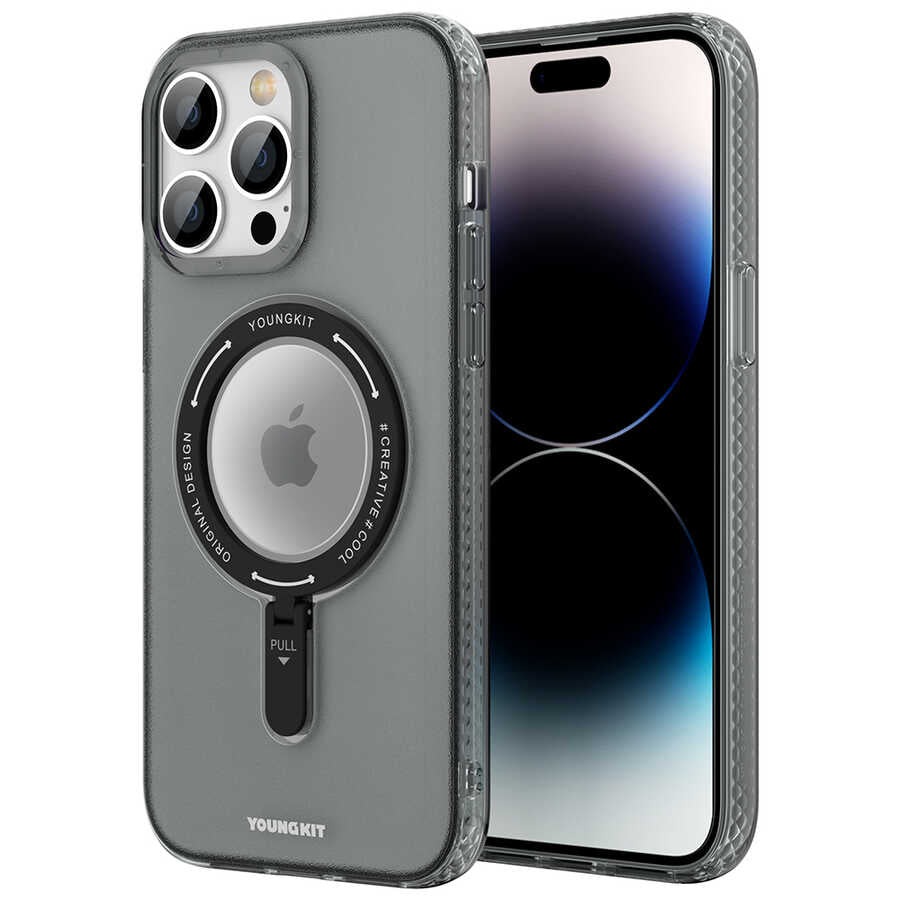Apple iPhone 13 Pro Max Kılıf M-safe Şarj Özellikli Youngkit Rock Serisi Kapak