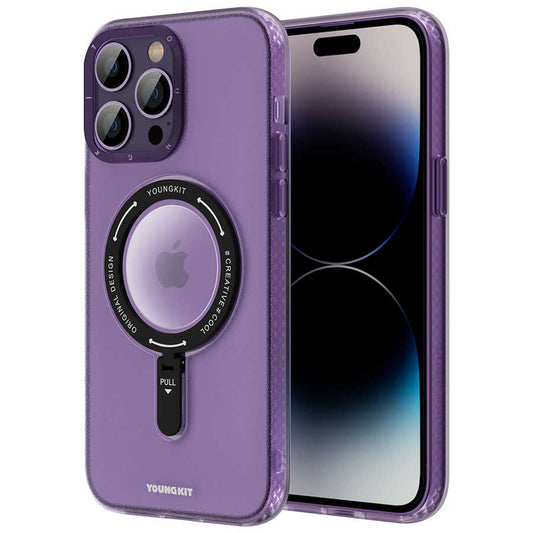 Apple iPhone 13 Pro Max Kılıf M-safe Şarj Özellikli Youngkit Rock Serisi Kapak