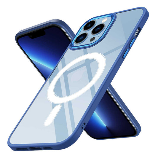 Apple iPhone 13 Pro Max Kılıf Wireless Şarj Özellikli Zore Krom M-safe Silikon Kapak