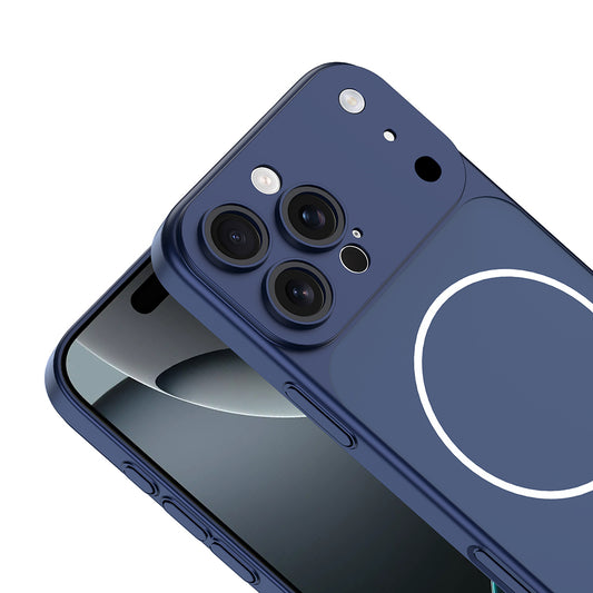 Apple iPhone 13 Pro Max Kılıf Zore M-Safe Şarj Özellikli Kamera Korumalı Spark Kapak