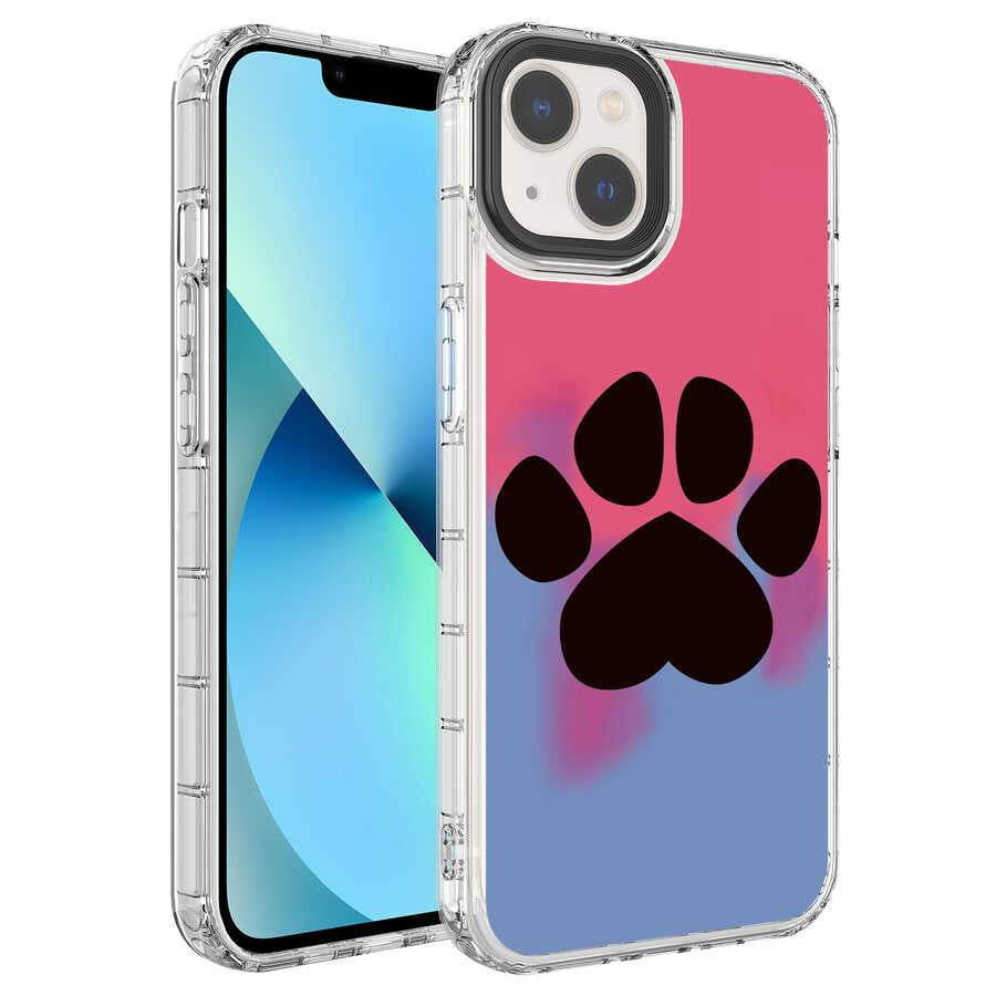 Apple iPhone 14 Kılıf Kamera Korumalı Renkli Desenli Sert Silikon Zore Korn Kapak
