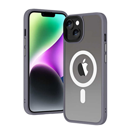 Apple iPhone 14 Kılıf Wireless Şarj Özellikli Zore Hibrit M-safe Kapak