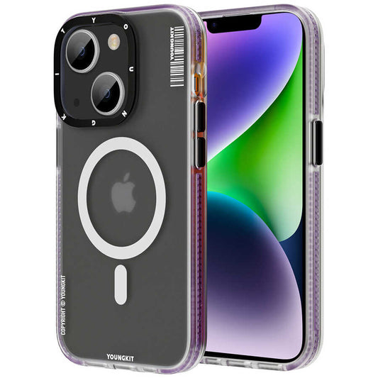 Apple iPhone 14 Plus Kılıf M-safe Şarj Özellikli Youngkit Jane Sand Serisi Kapak