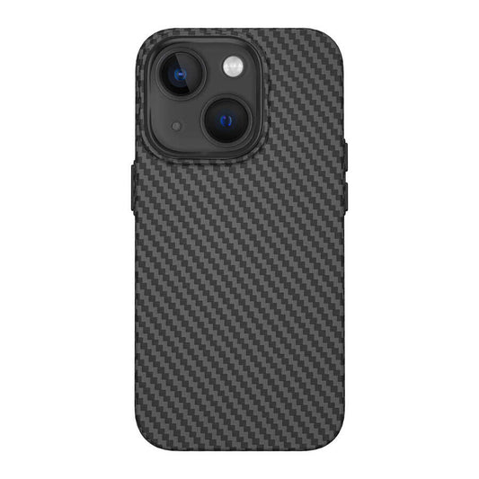 Apple iPhone 14 Plus Kılıf Wiwu Karbon Fiber Görünümlü M-safe Wireless Şarj Özellikli Kabon Kapak