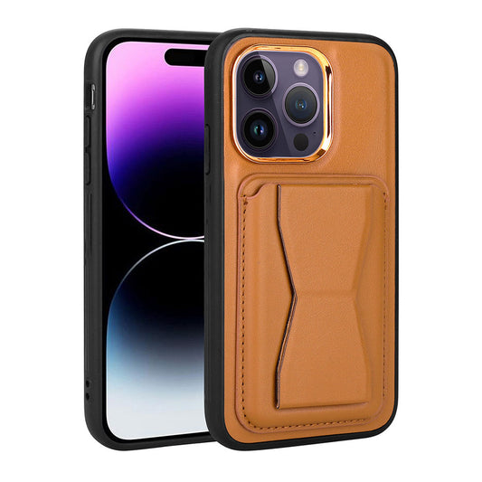 Apple iPhone 14 Pro Kılıf Kartlıklı Standlı Pu Deri Zore Memo Kapak