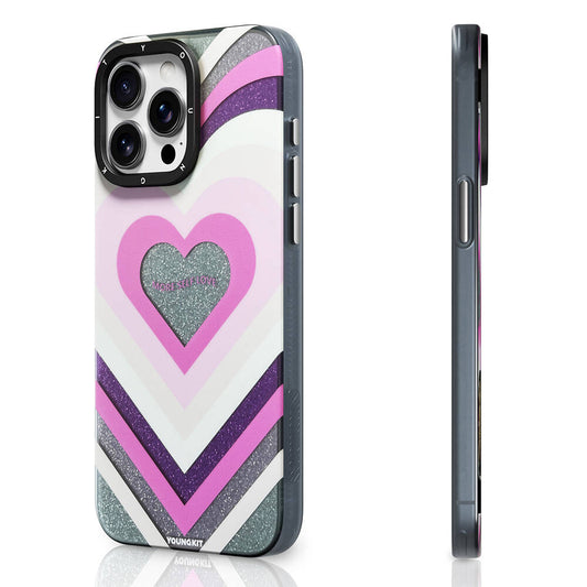 Apple iPhone 14 Pro Kılıf M-safe Şarj Özellikli Youngkit Star Dazzle Serisi Kapak
