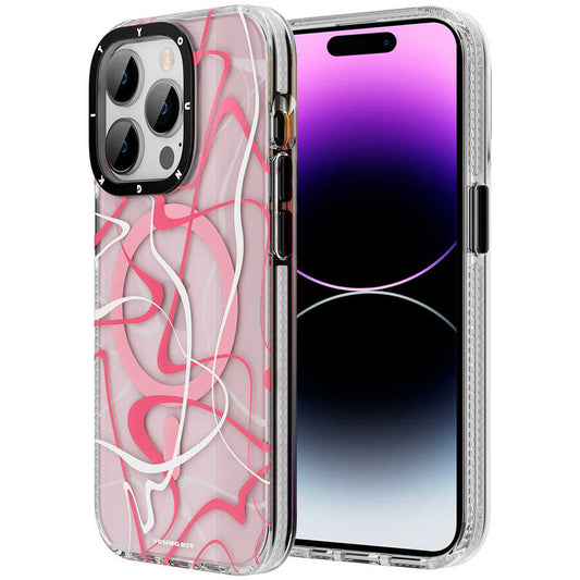Apple iPhone 14 Pro Kılıf M-safe Şarj Özellikli Youngkit Water-Ink Serisi Kapak