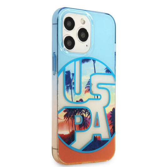 Apple iPhone 14 Pro Kılıf U.S. POLO ASSN. Renkli Yaprak Baskılı Dizayn Kapak