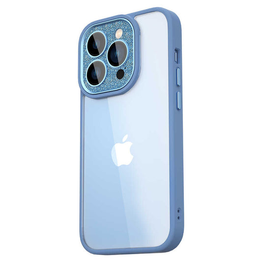 Apple iPhone 14 Pro Kılıf Wiwu GCC-105 Lens Korumalı Renkli Kenar Arkası Şeffaf Multicolor Kapak