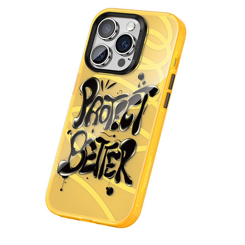 Apple iPhone 14 Pro Max Kılıf Airbagli TPU Yazı Temalı Benks Dynamic New Kapak