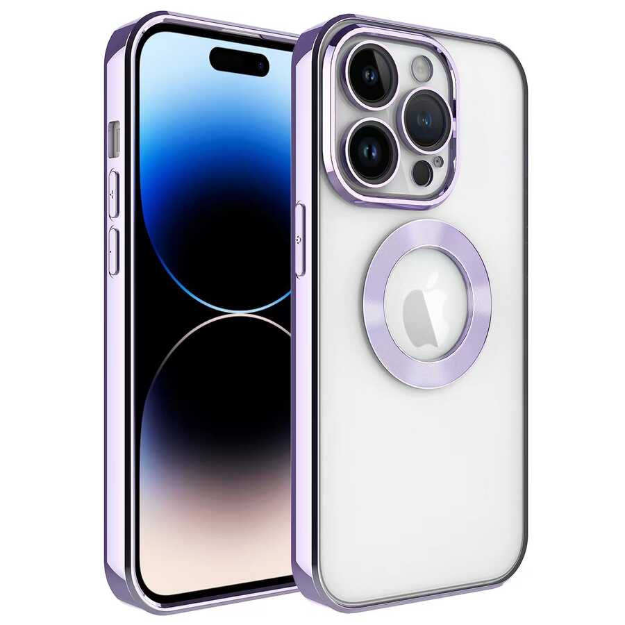 Apple iPhone 14 Pro Max Kılıf Kamera Korumalı Logo Gösteren Zore Omega Kapak