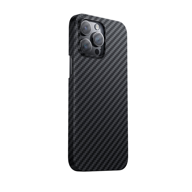 Apple iPhone 14 Pro Max Kılıf M-safe Özellikli Karbon Fiber Benks Essential Kevlar Kapak