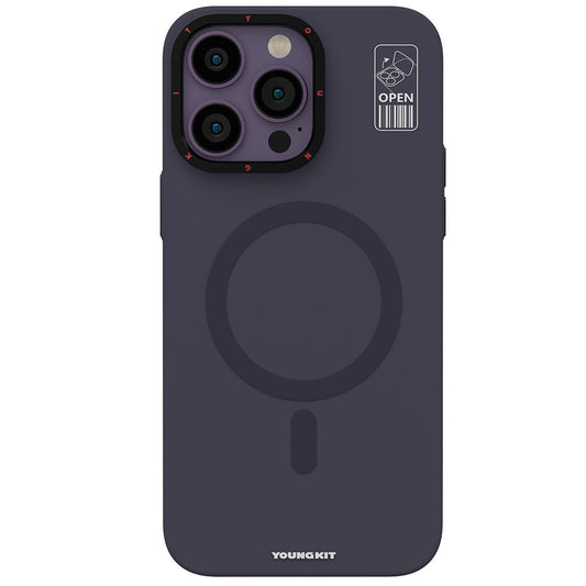 Apple iPhone 14 Pro Max Kılıf M-safe Şarj Özellikli Standlı YoungKit Hermit Bracket Serisi Kapak