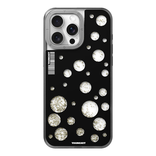 Apple iPhone 14 Pro Max Kılıf M-safe Şarj Özellikli Youngkit Quicksand Beads Serisi Kapak