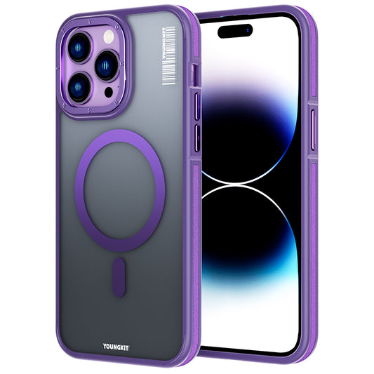 Apple iPhone 14 Pro Max Kılıf M-safe Şarj Özellikli Youngkit Rock Sand Serisi Kapak