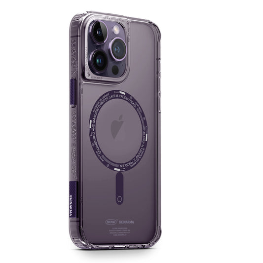 Apple iPhone 14 Pro Max Kılıf SkinArma Şeffaf Airbag Tasarımlı M-safe Şarj Özellikli Saido Kapak