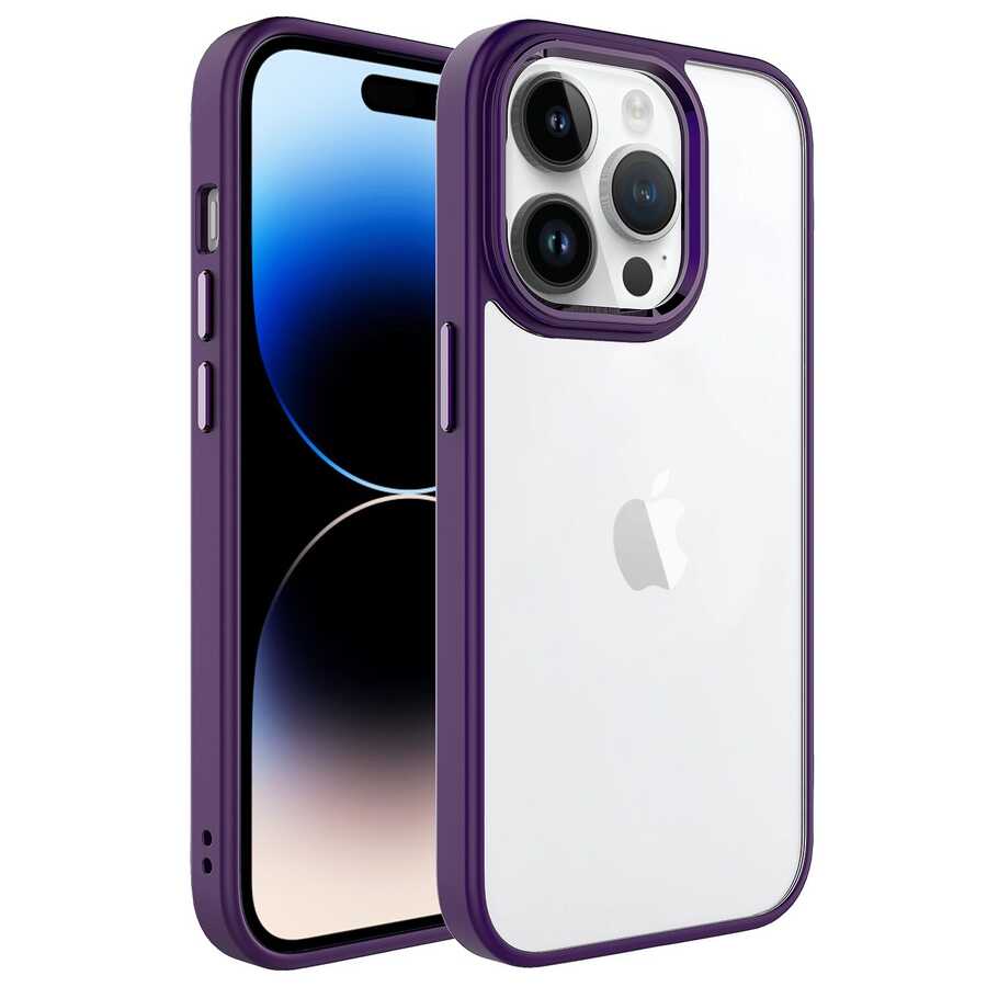 Apple iPhone 14 Pro Max Kılıf Zore Krom Kapak