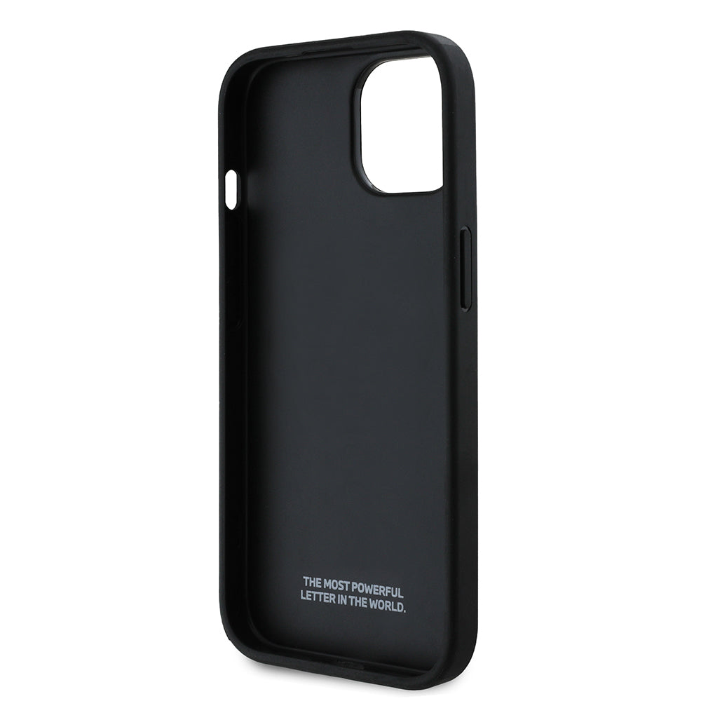 Apple iPhone 15 Kılıf BMW Orjinal Lisanslı Karbon Fiber Tasarımlı ve Metal Logolu PU Deri Kapak