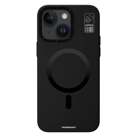 Apple iPhone 15 Kılıf M-safe Şarj Özellikli Standlı YoungKit Hermit Bracket Serisi Kapak