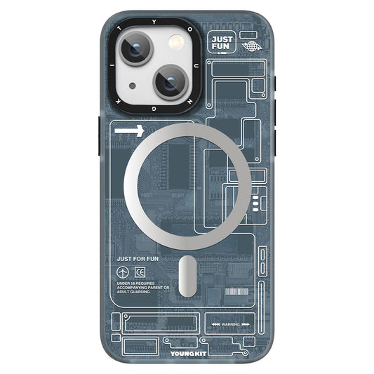 Apple iPhone 15 Kılıf M-safe Şarj Özellikli YoungKit Technology Serisi Kapak