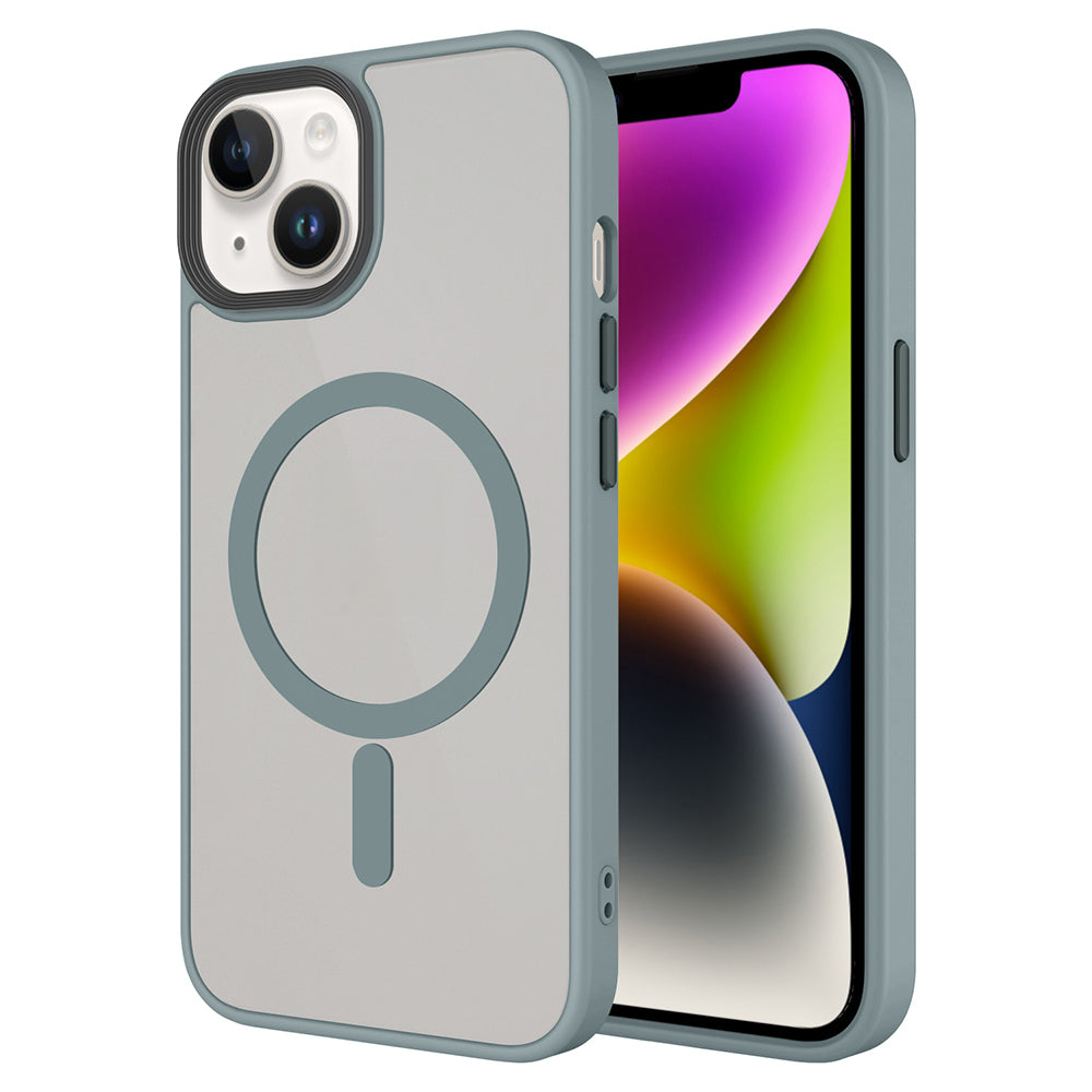 Apple iPhone 15 Kılıf Mat Arka Yüzey Wireless Şarj Özellikli Zore Flet M-safe Kapak