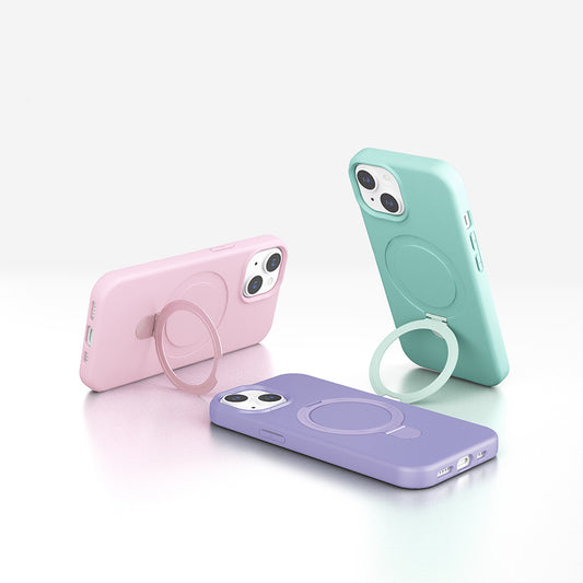 Apple iPhone 15 Plus Kılıf M-safe Şarj Özellikli Standlı Zore Samara Kapak