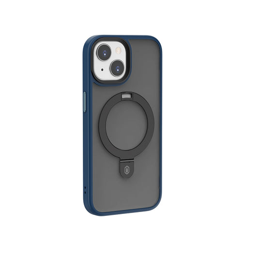 Apple iPhone 15 Plus Kılıf Wiwu ZMM-010 M-safe Şarj Özellikli Mat Arka Yüzey Standlı Kapak