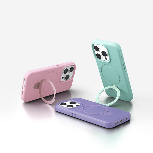 Apple iPhone 15 Pro Kılıf M-safe Şarj Özellikli Standlı Zore Samara Kapak