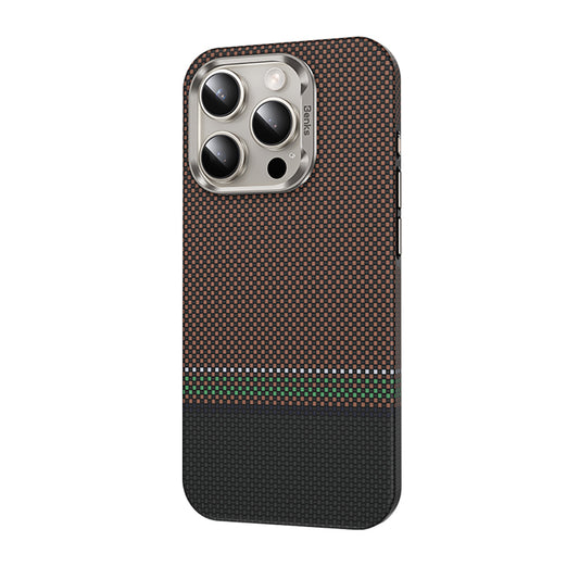 Apple iPhone 15 Pro Kılıf M-safe Şarj Özellikli Karbon Fiber Tasarımlı Benks Prestige ArmorPro Kevlar Kapak