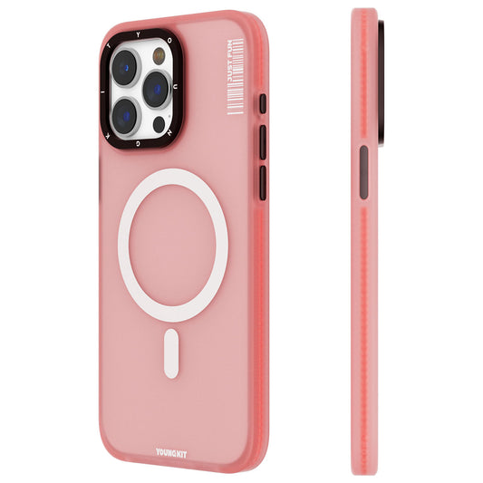 Apple iPhone 15 Pro Kılıf M-safe Şarj Özellikli Youngkit Colored Sand Serisi Kapak