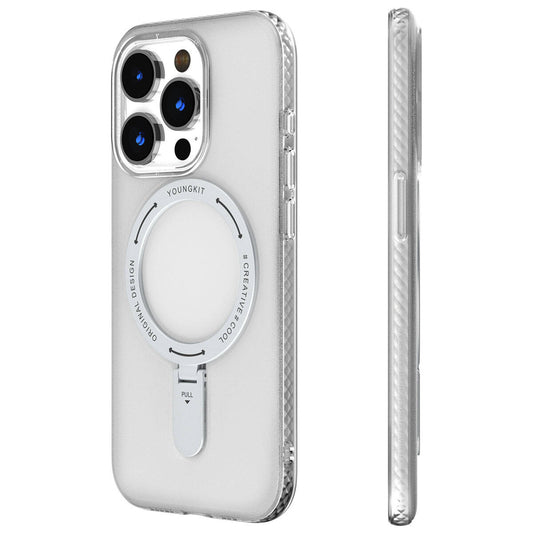 Apple iPhone 15 Pro Kılıf M-safe Şarj Özellikli Youngkit Rock Serisi Kapak