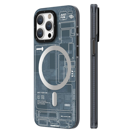 Apple iPhone 15 Pro Kılıf M-safe Şarj Özellikli YoungKit Technology Serisi Kapak