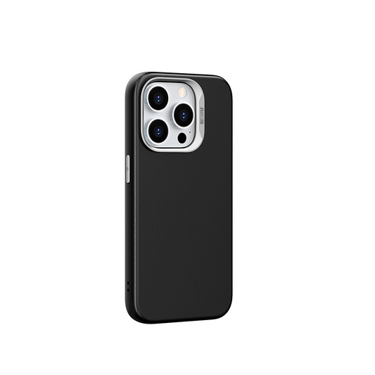 Apple iPhone 15 Pro Kılıf Wiwu SP-019 M-safe Şarj Özellikli Vegan Leather Deri Kapak