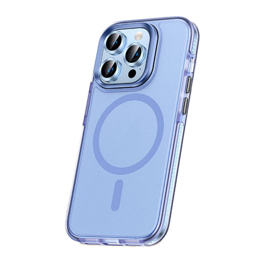 Apple iPhone 15 Pro Max Kılıf Airbagli M-safe Wireless Şarj Özellikli Lens Koruyuculu Zore Klaptika Kapak