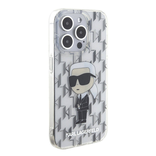 Apple iPhone 15 Pro Max Kılıf Karl Lagerfeld IML İkonik Monogram Orjinal Lisanslı Kapak