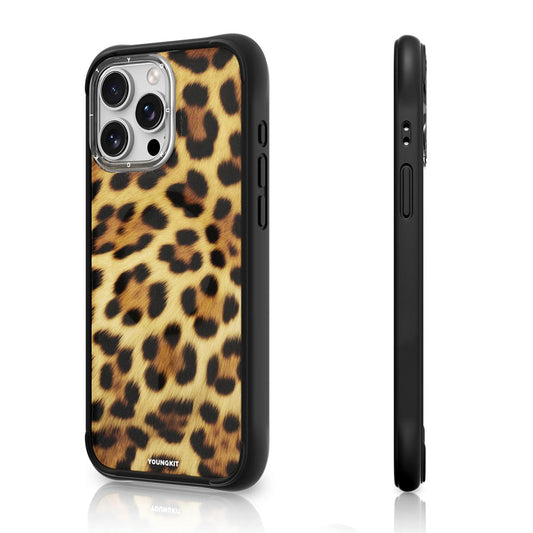Apple iPhone 15 Pro Max Kılıf M-safe Şarj Özellikli Youngkit Leopard Serisi Kapak