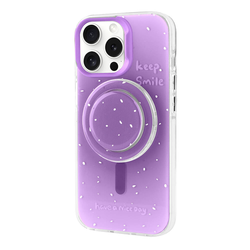 Apple iPhone 15 Pro Max Kılıf M-safe Şarj Özellikli Tak-Çıkar Pop Soketli Zore Tiktok Kapak
