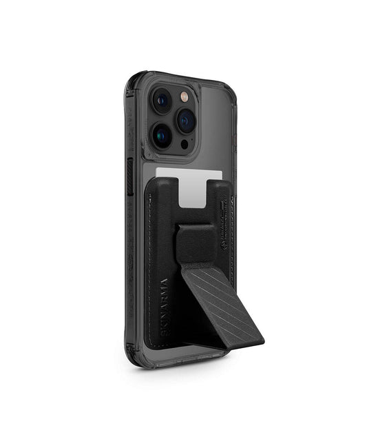 Apple iPhone 15 Pro Max Kılıf SkinArma Şeffaf M-safe Şarj Özellikli Kado Kartlıklı Saido Kapak